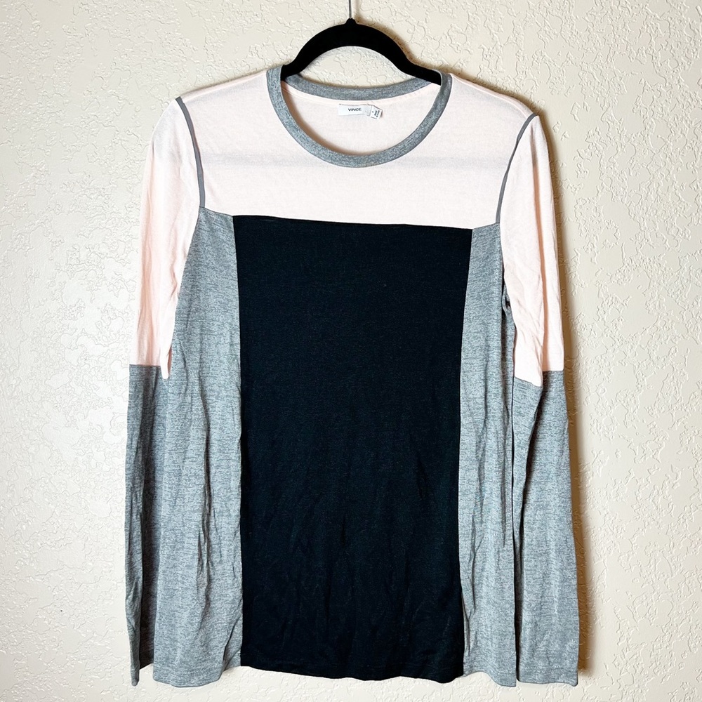 Vince color block long sleeve top